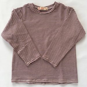 T-shirt-med-lange-aermer-aubershine-rosa-stribet-oekotex-bomuld-elastan