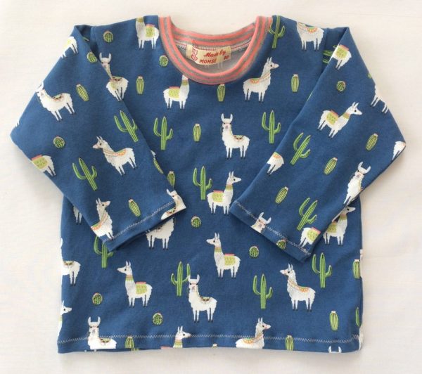 T-shirt-med-lange-aermer-lamaer-mellemblaa-oeko-tex-bomuld-elastan