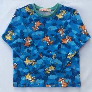 T-shirt-med-drager-blaa-oeko-tex-bomuld-elastan