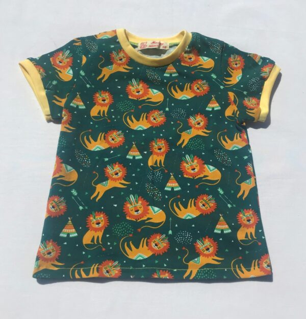 T-shirt- groen-med-indianerloever-oeko-tex-bomuld-elastan-95-5