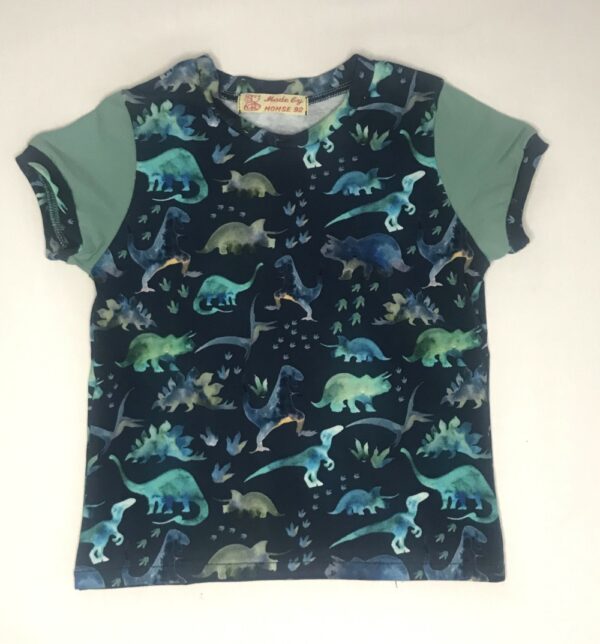 T-shirt-med-dinosaurer-oeko-tex-bomuld-elastan-92-8