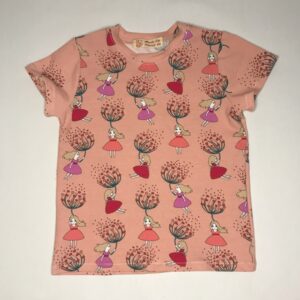 Ferksenfarvet-t-shirt-med-blomsterpiger-oeko-tex-bomuld-elastan