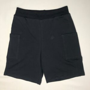 Marineblaa-shorts-med-sidelommer-oeko-tex-bomuld-elastan